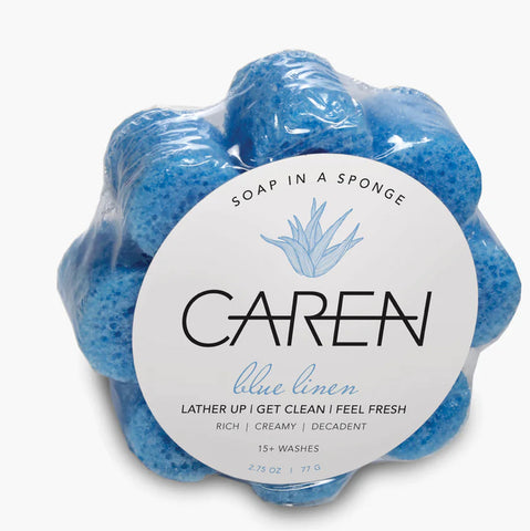 Blue linen Caren spongelle