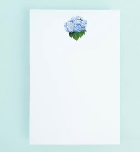 Blue hydrangea small notepad