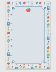 Teacher apple blue notepad