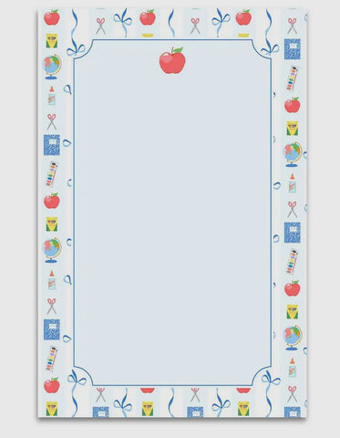 Teacher apple blue notepad