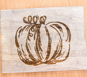 Wooden pumpkin cutting board