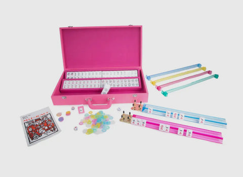 Mahjong set in pink