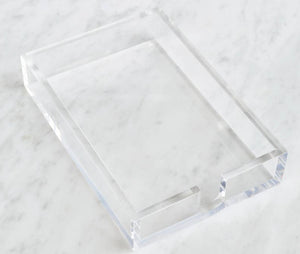 Small acrylic tray to hold notepad