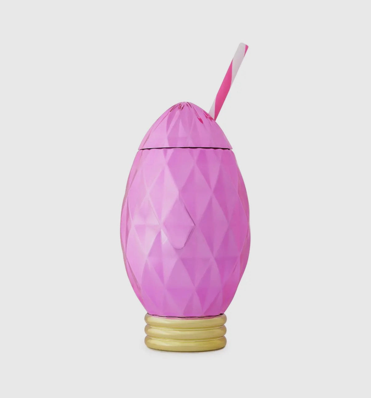 Pink holiday light bulb cup