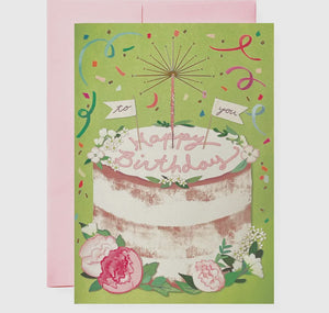 Happy birthday to you card/cake