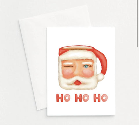 Ho ho go Santa mug notecard pack (8)