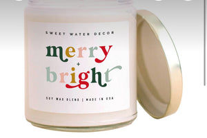 Merry and bright candle