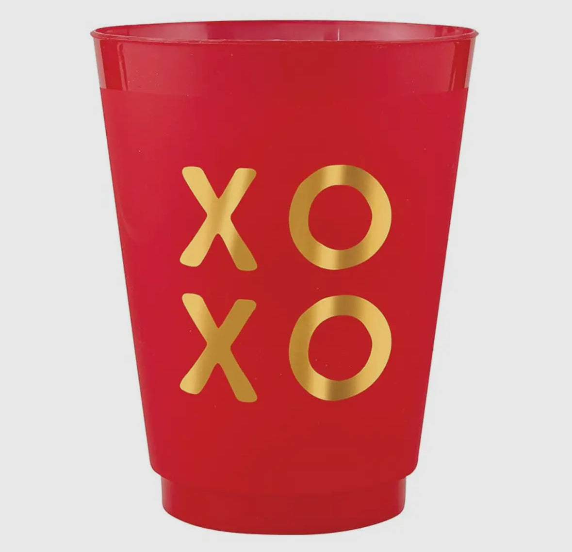 Xoxo red frosted cups
