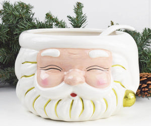Santa punch bowl with ladle