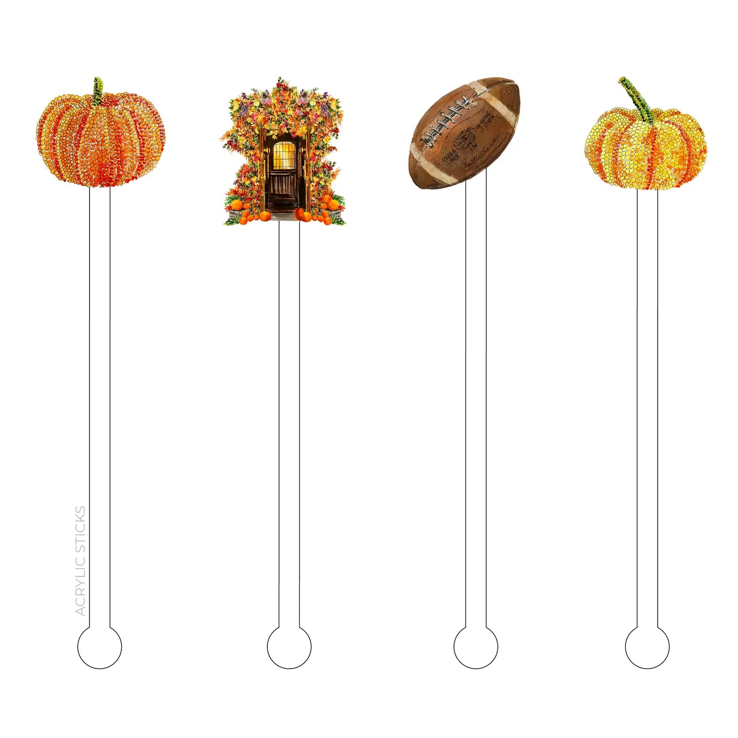 Football Fanatic Acrylic Stir Sticks