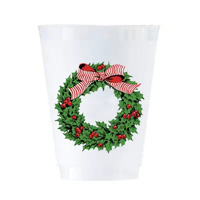 Wreath Plastic Cup Set