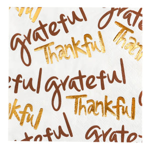 Thankful Grateful Foil Napkins