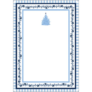 Blue Christmas Tree Notepad