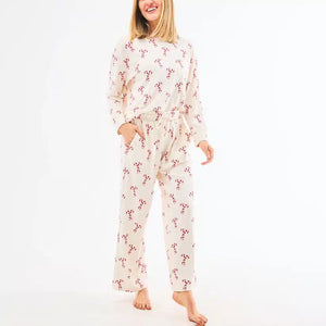 Candy Cane Pajama Set Mary Square