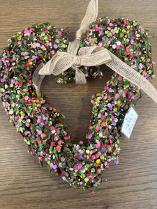 Confetti heart wreath