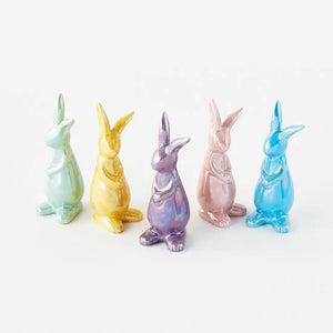 Iridescent Pastel Ceramic Bunny