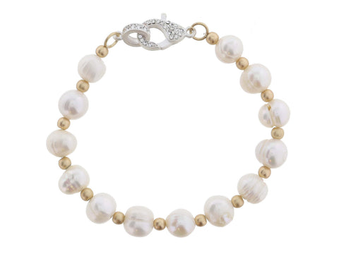 Clear Crystal Embellished Silver Lobster Claw Bracelet, .5" Icon Jane Marie