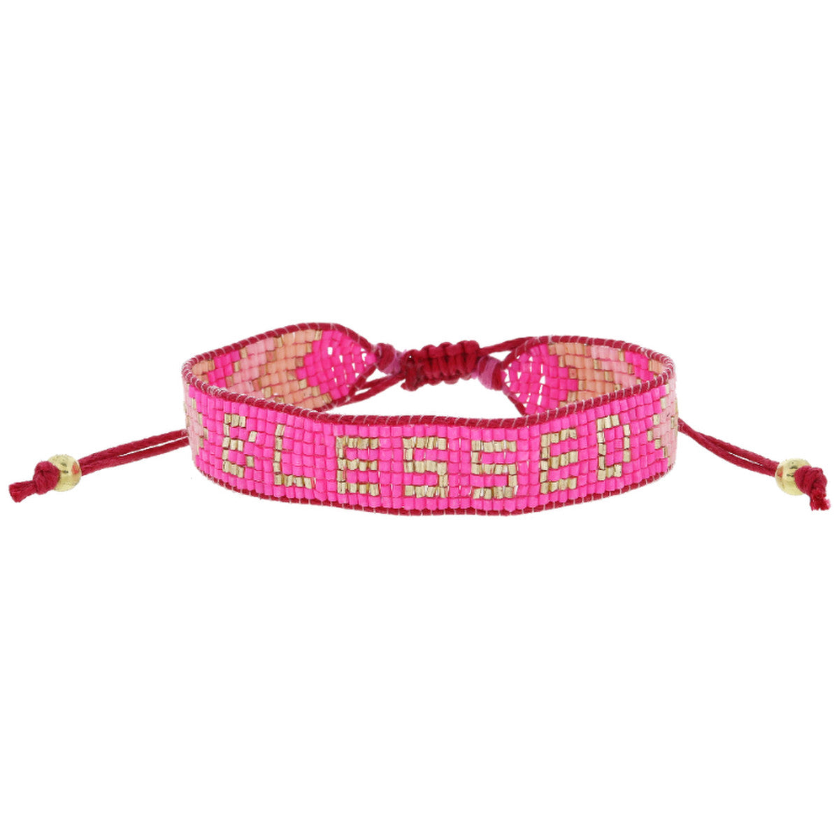 Pink Blessed Beaded Bracelet