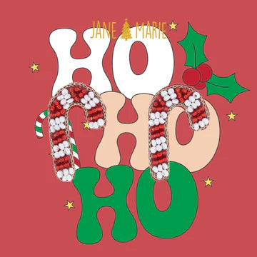 Beaded Candy Cane Earrings