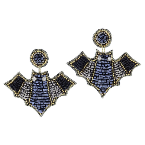 Beaded Bat Earrings