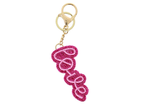 Love Beaded Keychain
