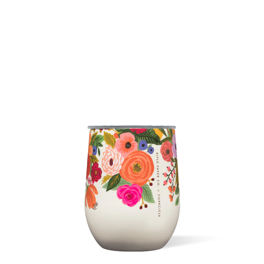 Corkcicle Stemless Rifle Paper Garden Party Cream