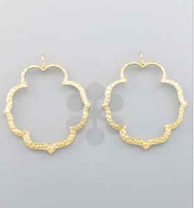 Gold Quatrefoil Earrings