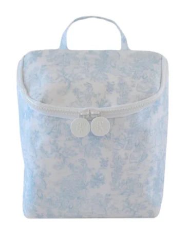 TRVL Take Away Lunch Tote - Blue Toile Bunny