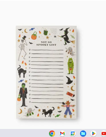 Rifle Paper Not So Spooky Notepad