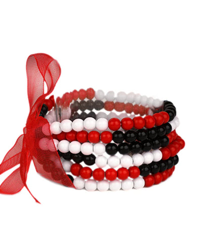 Beaded Red/Black Bracelet