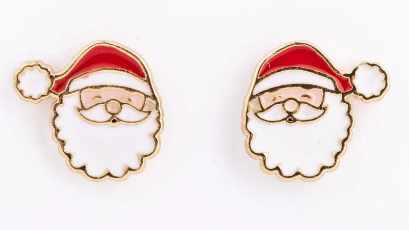 Michelle McDowell Girl Santa Earrings