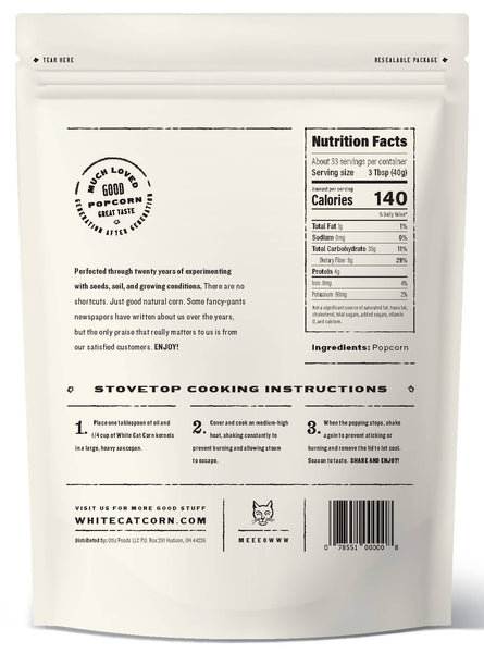 White Cat Corn - 48oz Bag