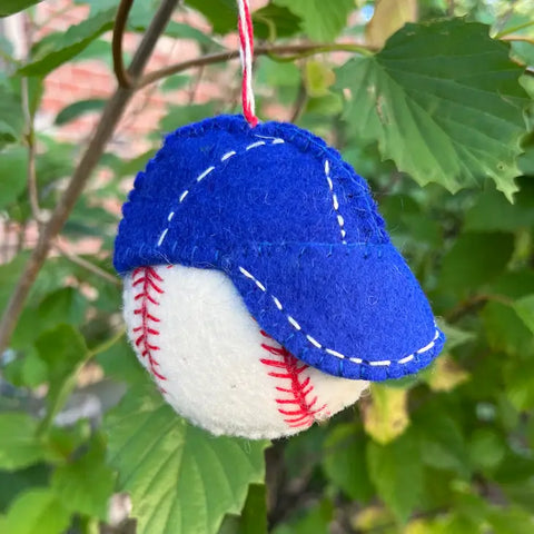 Baseball Felt Wool Ornament