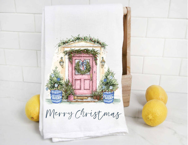 Birmingham Chinoiserie Christmas Door Tea Towel