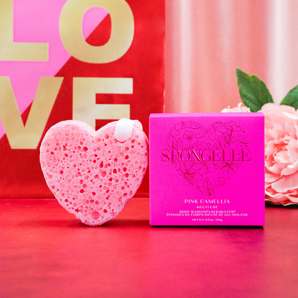 Pink Camellia Heart Buffer | Valentines Day Gifts