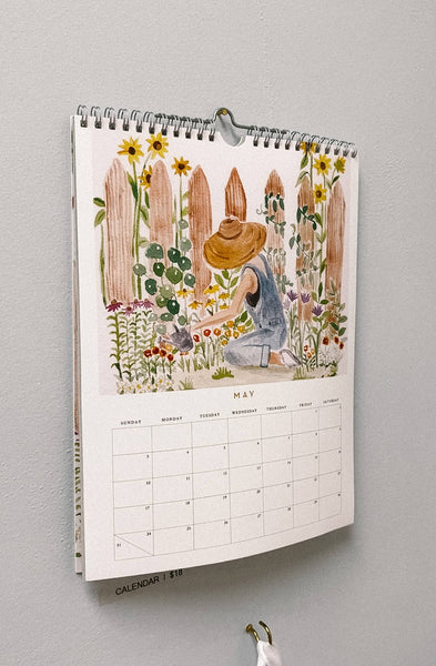 Watercolor Wall Calendar: 2026