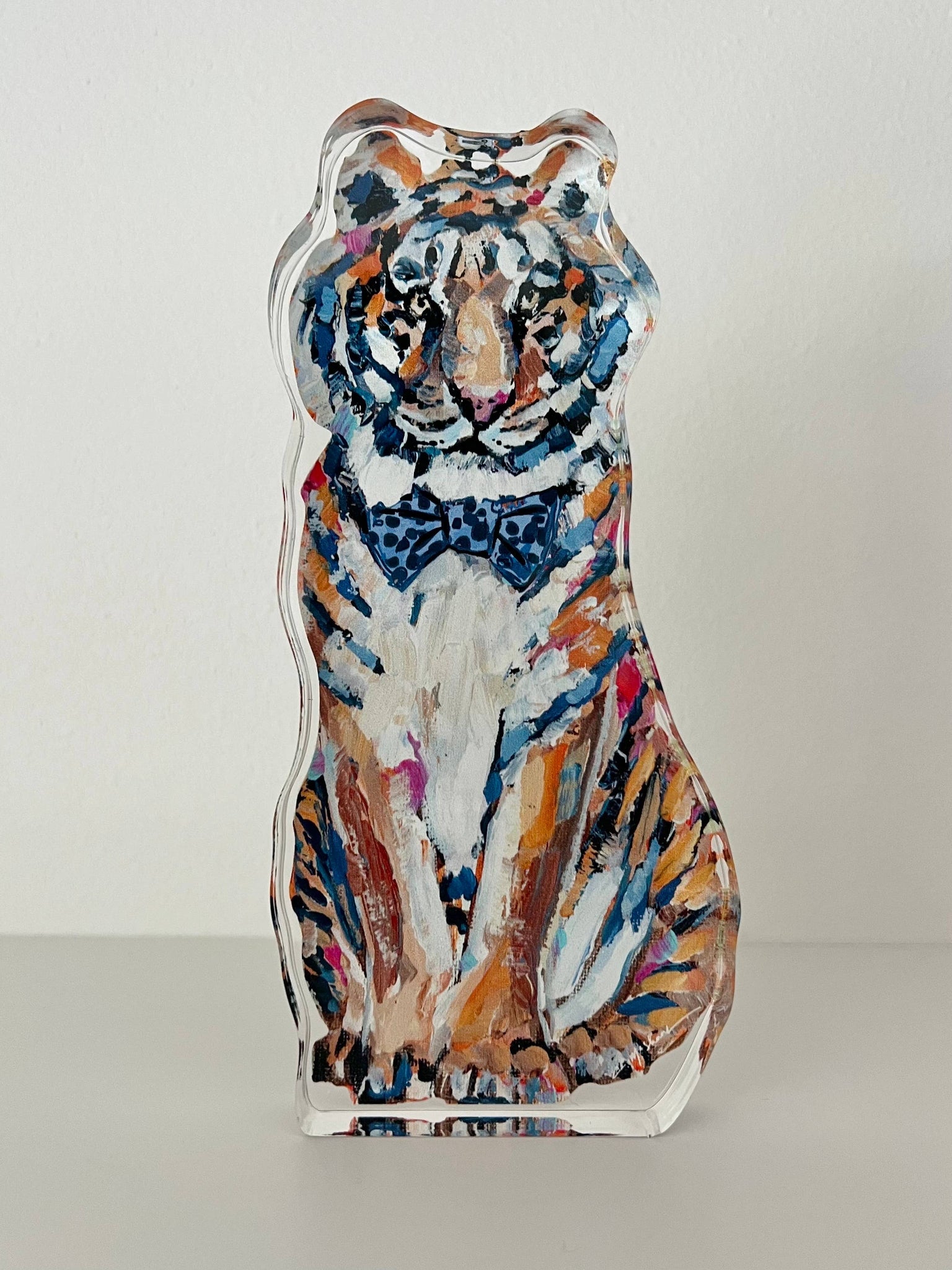 "Tiger Blues" acrylic shelfie: Small