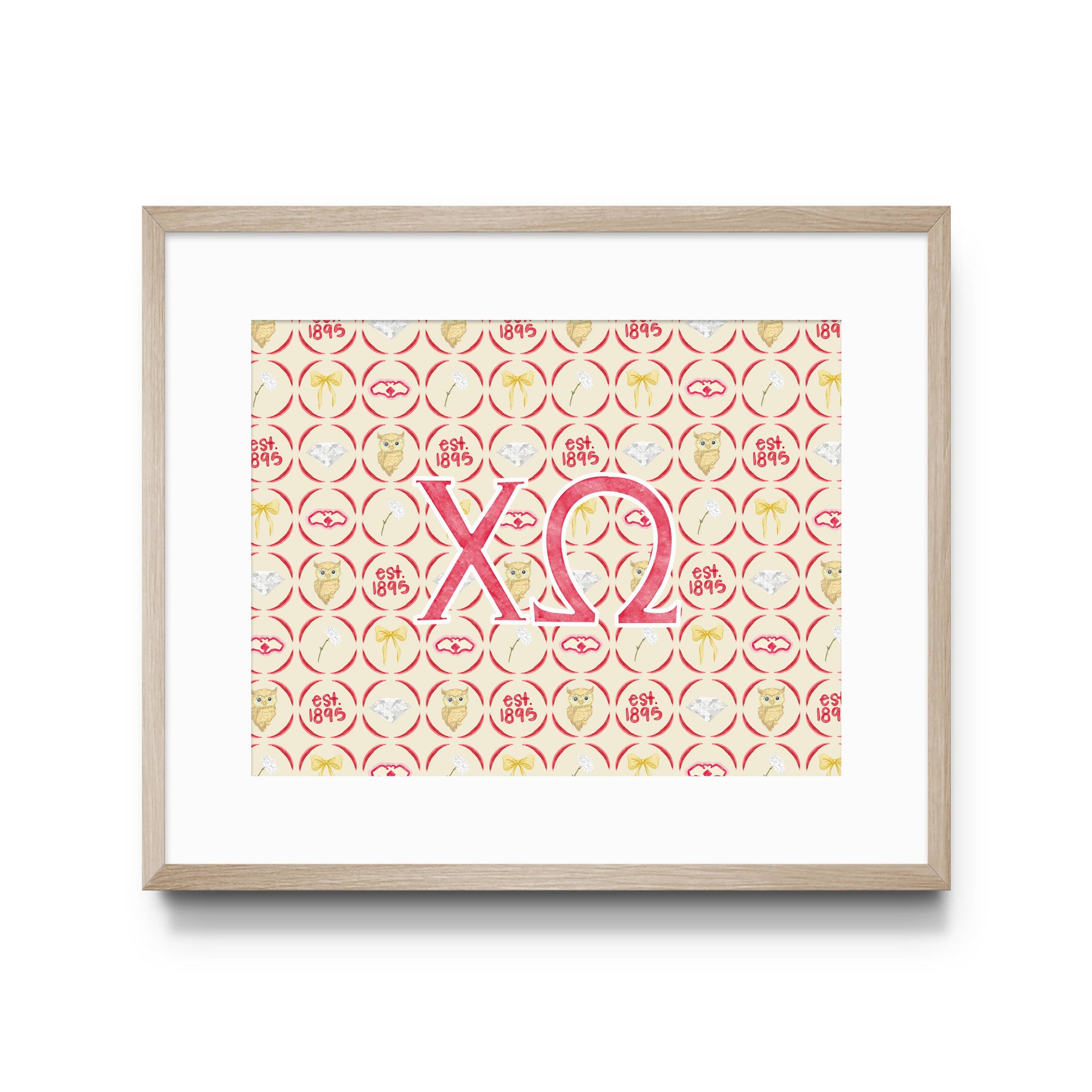 Chi Omega Art Print, Sorority: 5x7