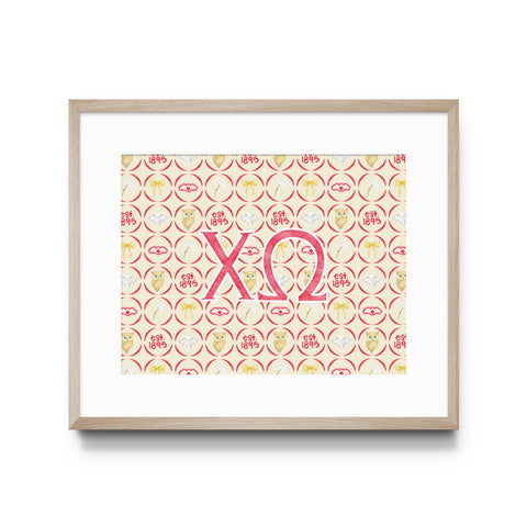 Chi Omega Art Print, Sorority: 5x7