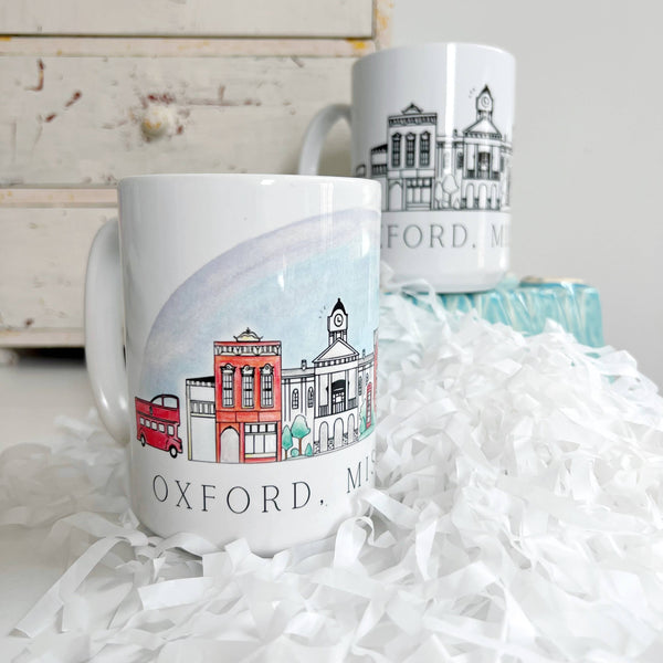 Oxford, Mississippi Mugs: Watercolor