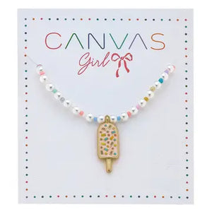 Pearl Beaded Popsicle Necklace