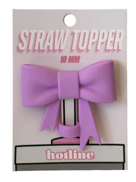 Large Bow Straw Toppers: Mint