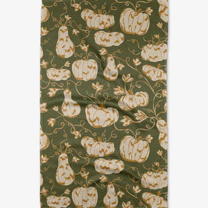 Geometry Pumpkin Trail Tea Towel