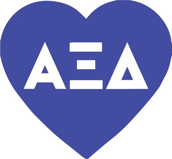 Sorority & Greek Acrylic Heart Pin/ Button: Kappa Delta