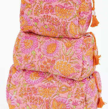 Quilted 3 Piece Toiletry Set