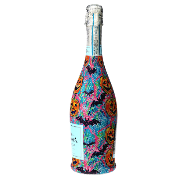 Preppy Halloween Bats Prosecco Bottle Wrap