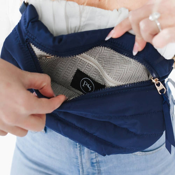 Jolie Puffer Belt Bag Pink Floral