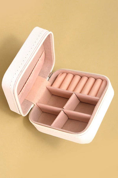 JEWELRY ORGANIZER TRAVEL BOX CASE - Off White