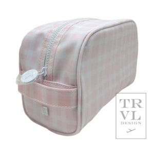 Stow It - Pimlico Plaid Pink Dopp Bag: Pimlico Plaid Pink