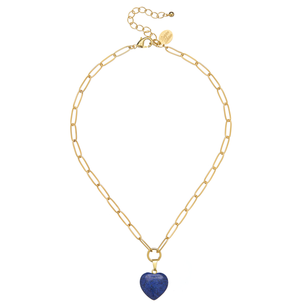 Audrey Heart Necklace: Pink Quartz